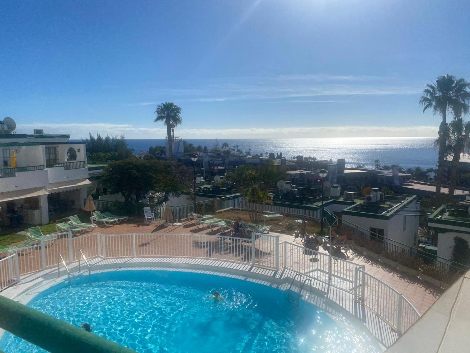 Sea View 2Br Toploctaion Heated Pool 5 Min To Beach San Agustín Dış mekan fotoğraf